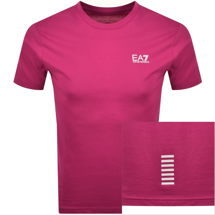 EA7 Emporio Armani Core ID T Shirt Pink | Mainline Menswear x